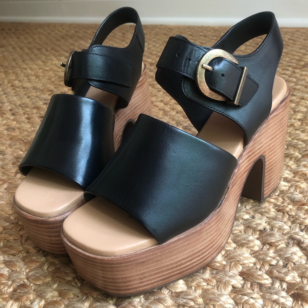 New: Seychelles Mosh Pit Platforms. Leather. Size 7.5